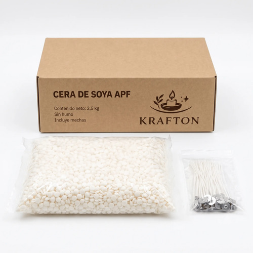 Cera de Soja APF 2,5 kg + 50 mechas, foto 1