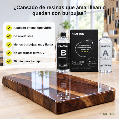 Resina Epóxica Premium Ultra Transparente 1 kg, foto 4