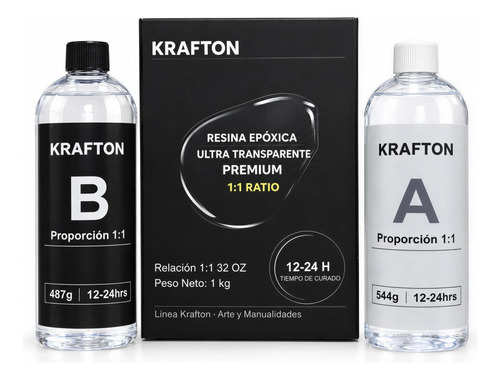 Resina Epóxica Premium Ultra Transparente 1 kg, foto 1