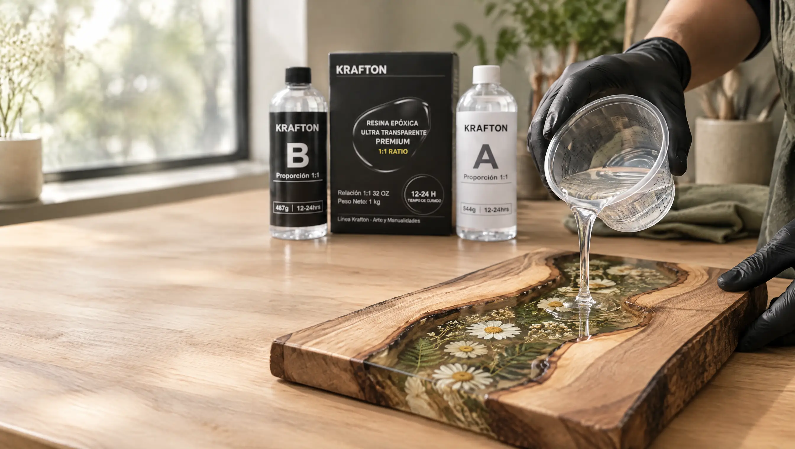 Escena de uso: Resina Epóxica Premium Ultra Transparente 1 kg